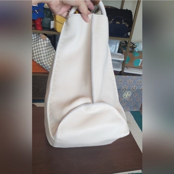 EUC The Sak Los Feliz Leather Large Tote Bag in White - Picture 4 of 8